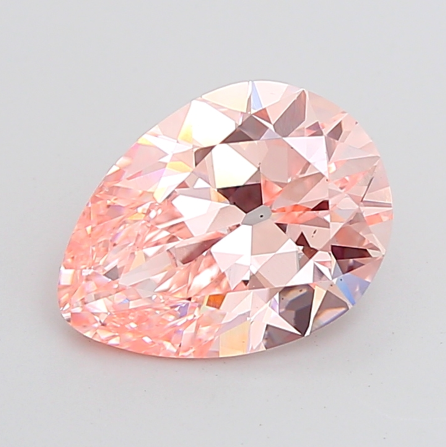 6 CT Pink Old Mine Pear Lab Grown Diamond For Engagement Ring