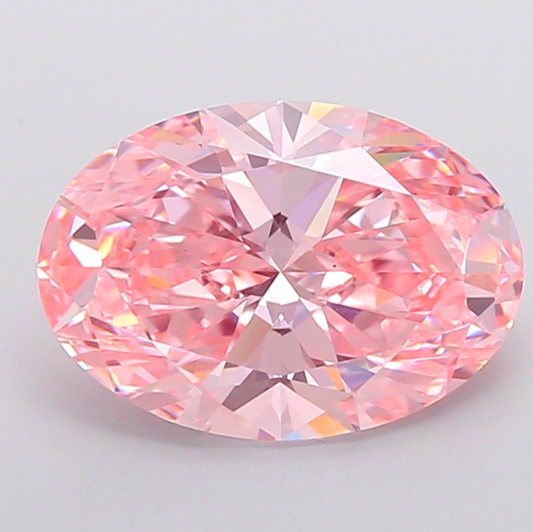 5 CT Pink Oval Lab Grown Diamond For Engagement Ring