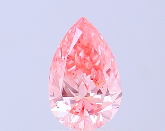 2 CT Pink Pear Lab Grown Diamond For Engagement Ring