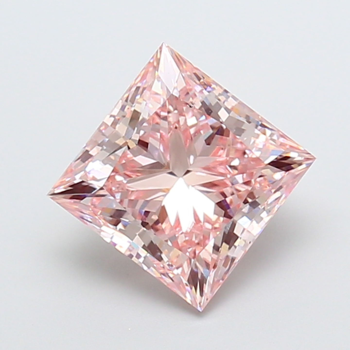 5 CT Pink Princess Cut Lab Grown Diamond For Engagement Ring