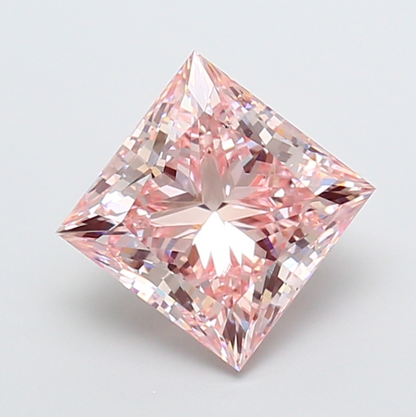 5 CT Pink Princess Cut Lab Grown Diamond For Engagement Ring
