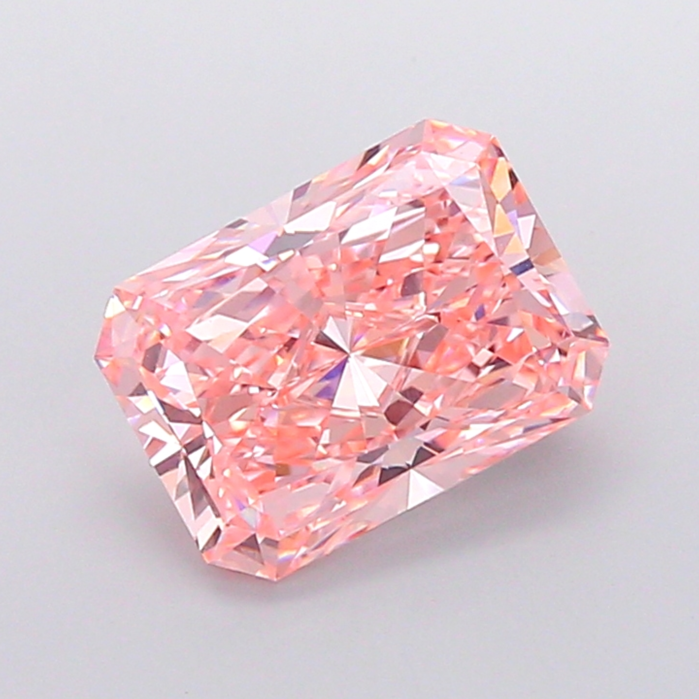 5 CT Pink Radiant Cut Lab Grown Diamond For Engagement Ring
