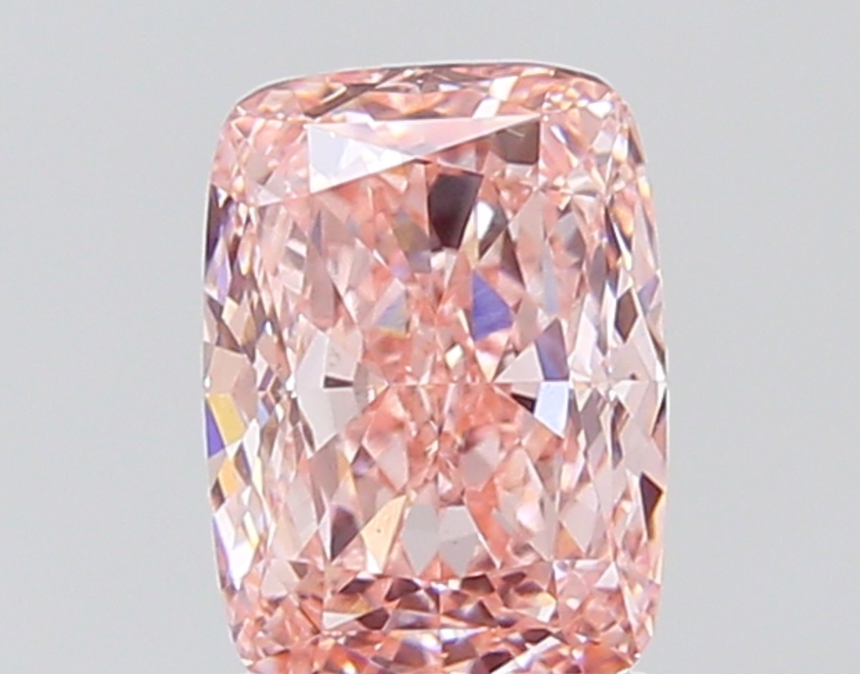 2 CT Pink Cushion Cut Lab Grown Diamond For Engagement Ring