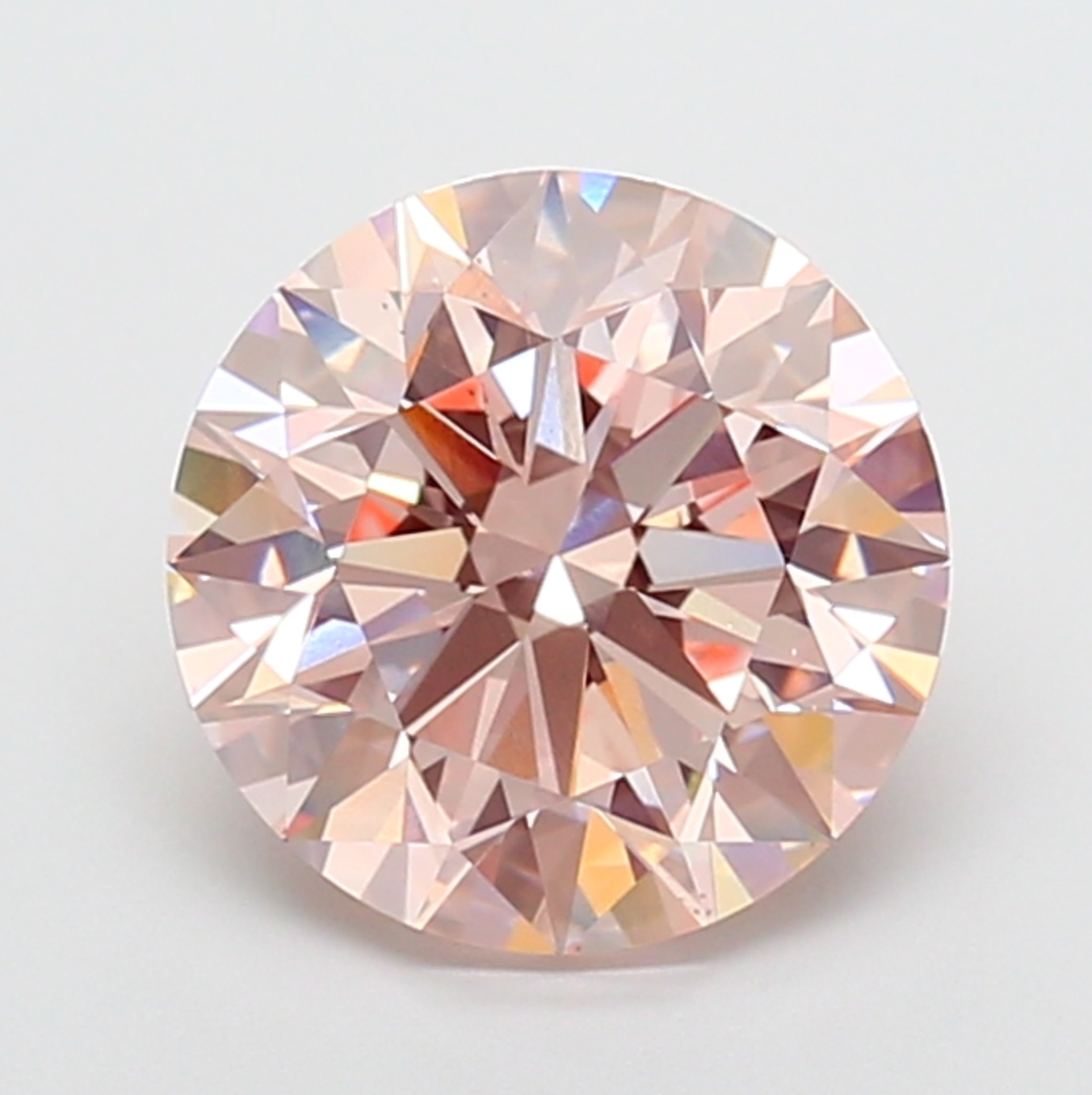 5 CT Pink Round Lab Grown Diamond For Engagement Ring