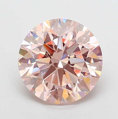 5 CT Pink Round Lab Grown Diamond For Engagement Ring