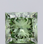 3 CT Princess Cut Vivid Green Lab Grown Diamond For Engagement Ring