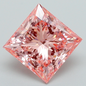 3 CT Princess Cut Vivid Pink Lab Grown Diamond For Engagement Ring