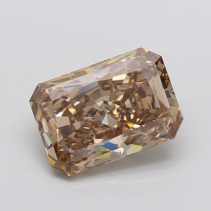 Fancy Brown 5.39 CT Radiant Cut Lab Grown Diamond | IGI Certified
