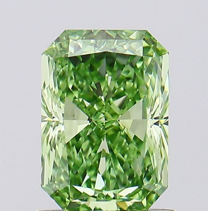 1 CT Radiant Vivid Green Lab Grown Diamond For Engagement Ring