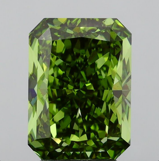 4 CT Radiant Vivid Green Lab Grown Diamond For Engagement Ring