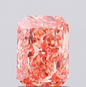 1 CT Radiant Vivid Orangy Pink Lab Grown Diamond For Engagement Ring