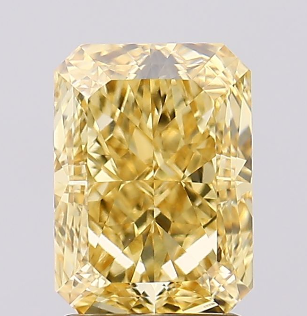 2 CT Radiant Vivid Yellow Lab Created Diamond For Engagement Ring