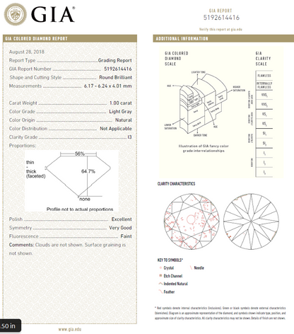 GIA 1 CT Natural Round Diamond For Engagement Ring