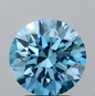 3 CT Round Vivid Blue Lab Grown Diamond For Engagement Ring