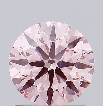 1 CT Round Vivid Pink Lab Grown Diamond For Engagement Ring