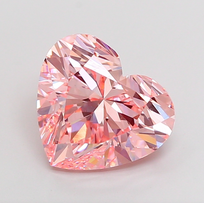 5.04 Carat Heart Shape Vivid Pink Lab Grown Diamond For Engagement  Ring