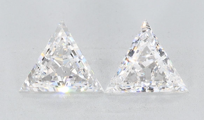 1 CT Triangle Cut  Lab Grown Diamond Pair For Earrings