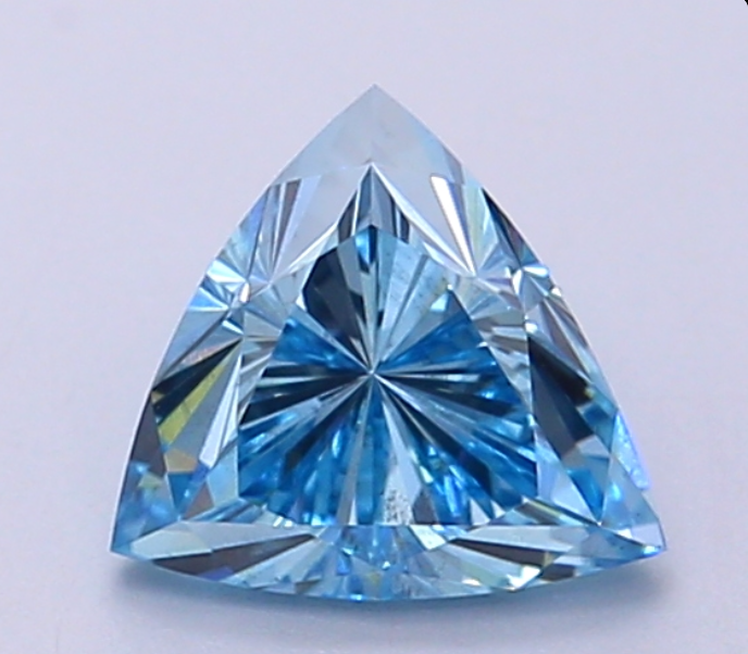 1 CT Triangle Cut Vivid Blue Lab Grown Diamond For Engagement Ring