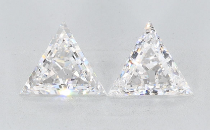 1 CT Triangle Cut  Lab Grown Diamond Pair For Earrings