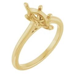 1 CT Marquise Cut Lab Grown Diamond 14kt yellow solid gold ring