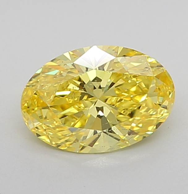 1 CT Oval Yellow lab created diamond For Engagement Ring