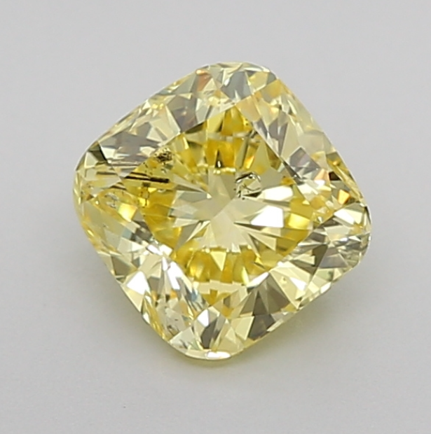 1 CT Cushion Cut Yellow Lab Grown Diamond For Engagement Ring