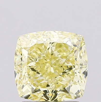 2 CT Yellow Cushion Cut Lab Grown Diamond For Engagement Ring