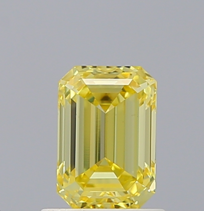 1 CT Emerald Cut Yellow Lab Grown Diamond For Engagement Ring