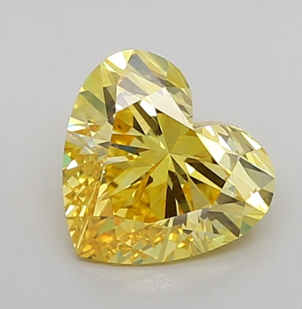 1 CT Heart Shape Yellow Diamond For Engagement Ring