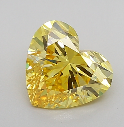 1 CT Heart Shape Yellow Diamond For Engagement Ring