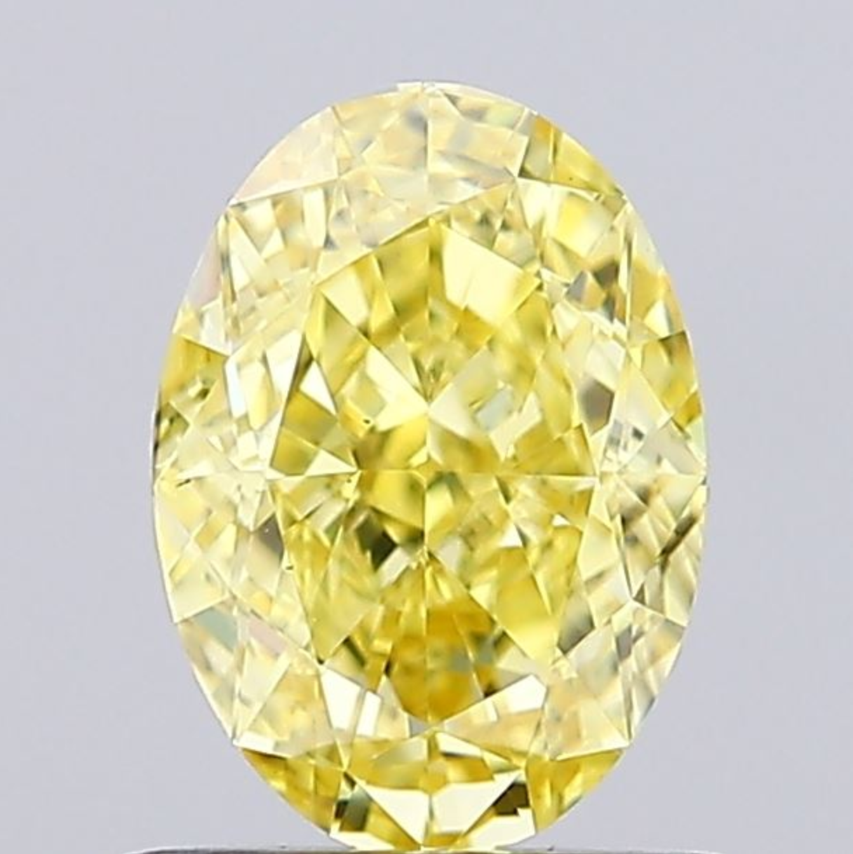 1 CT Yellow Oval Lab Grown Diamond For Engagement Ring