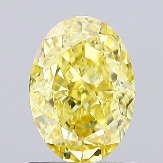 1 CT Yellow Oval Lab Grown Diamond For Engagement Ring