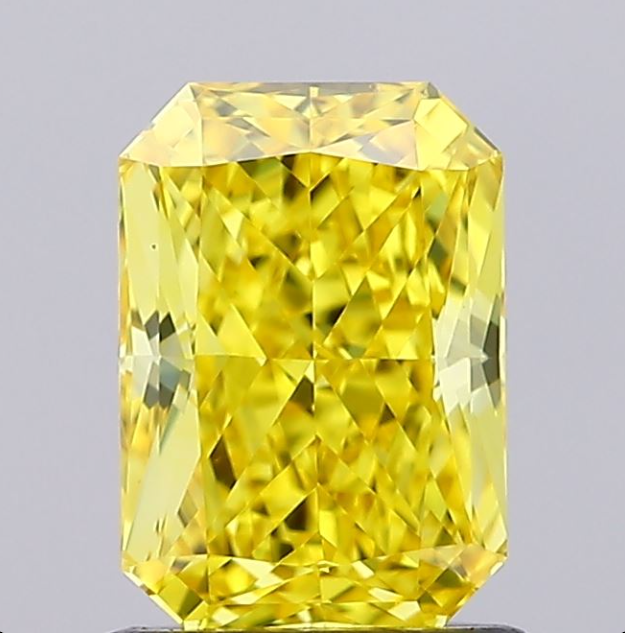 1 CT Radiant Cut Yellow Lab Grown Diamond For Engagement Ring