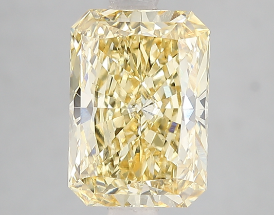 3 CT Radiant Intense Yellow Lab Grown Diamond For Engagement Ring