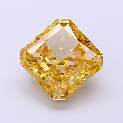 2 CT Yellow Square Radiant Cut Lab Grown Diamond For Engagement Ring