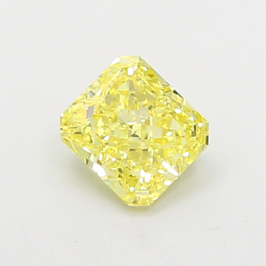 0.85 CT Yellow Square Radiant Cut Lab Grown Diamond For Engagement Ring