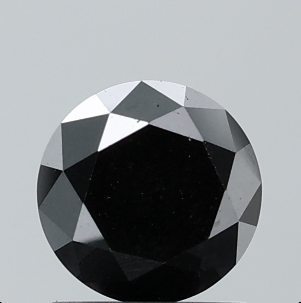 Natural Loose Round Black Diamond For Engagement Ring