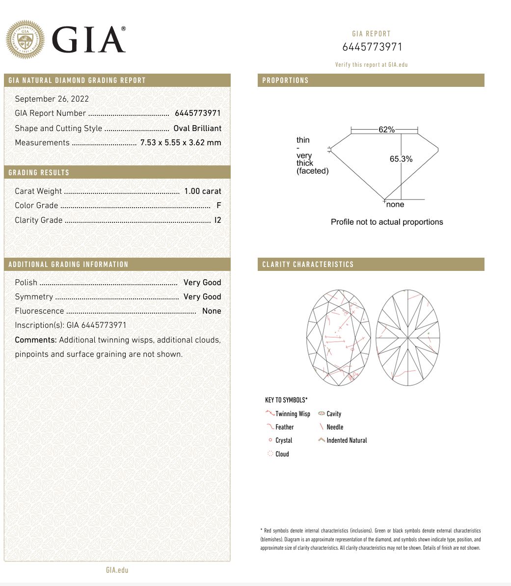 GIA 1 Carat Oval Natural Diamond For Engagement Ring