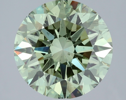 3 CT Green Round Lab Grown Diamond For Engagement Ring