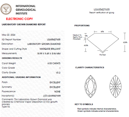 6 CT Marquise Lab Grown Diamond For Engagement Ring