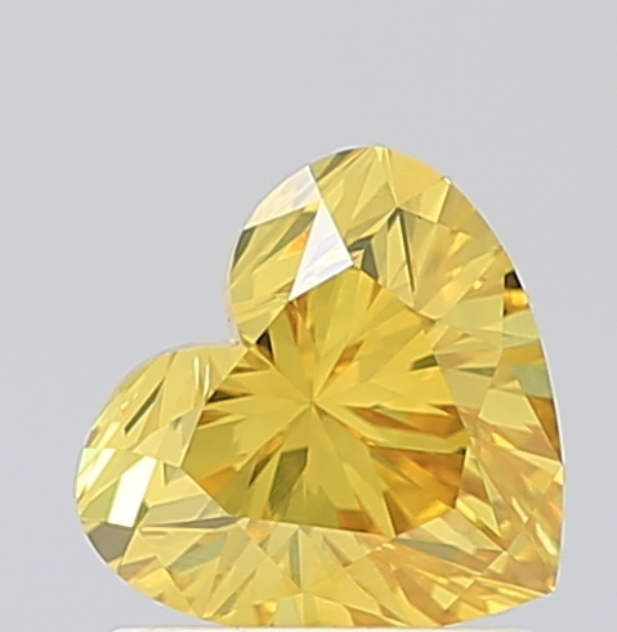 Natural Loose 1 CT Heart Shape Vivid Yellow Diamond For Engagement Ring