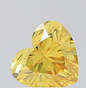 Natural Loose 1 CT Heart Shape Vivid Yellow Diamond For Engagement Ring