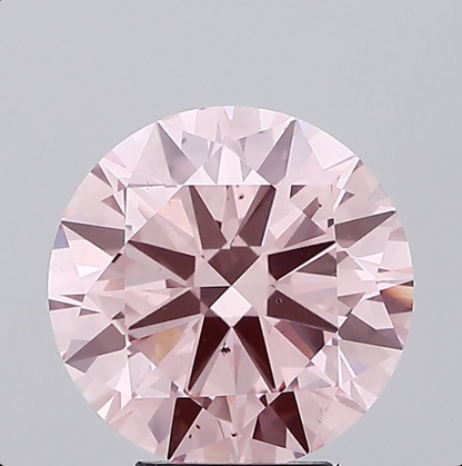 5 CT Pink Round Lab Grown Diamond For Engagement Ring