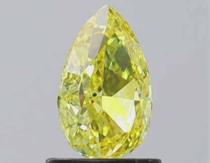 1 CT Pear Yellow Lab Grown Diamond For Engagement Ring