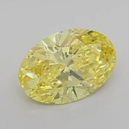 1 CT Oval Yellow lab created diamond For Engagement Ring