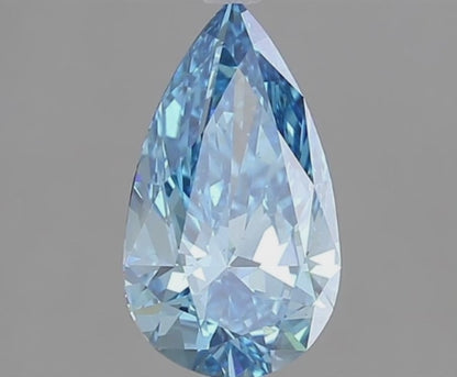 1 CT Pear Blue Lab Grown Diamond For Engagement Ring