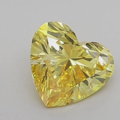 1 CT Heart Shape Yellow Diamond For Engagement Ring