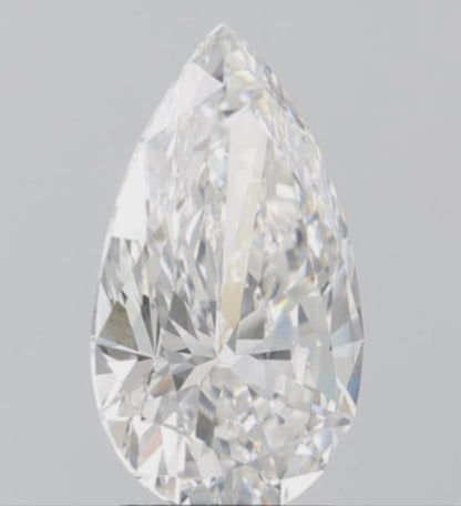 3 CT Pear Shape Lab Grown Diamond For Engagement Ring