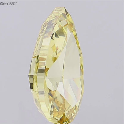 15 CT Yellow Pear Lab Grown Diamond for Engagement Ring | IGI Certified | Best for Anniversary Gift or Necklace | Gift for Wife