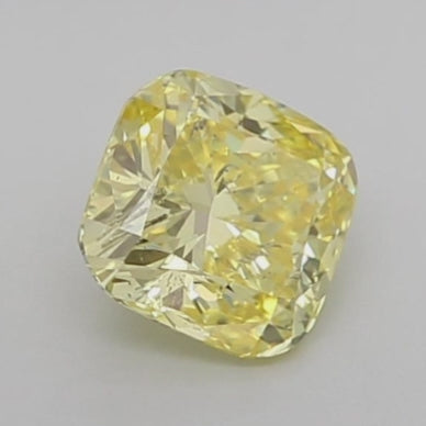 1 CT Cushion Cut Yellow Lab Grown Diamond For Engagement Ring